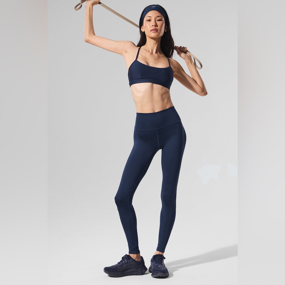 Alo Yoga Airlift High Waist Leggings XS Rich Navy Sculpt Lift NWT 29”Inseam $134